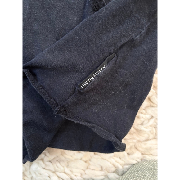 Boy’s Rip Curl Hoodie L Black Blue Striped ls hooded tee - Picture 4 of 7